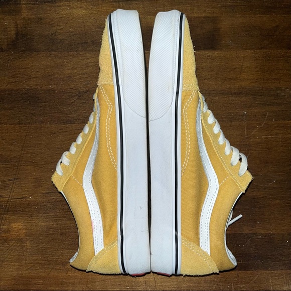 Yellow Old Skool Lace-Up Vans Size 10 - Picture 2 of 6